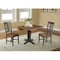 International Concepts 36 in. Solid Wood Square Dual Drop Leaf Dining Table with 2 Chairs in Hickory/Washed Coal K45-36SDP-C10-2 - alternate 3